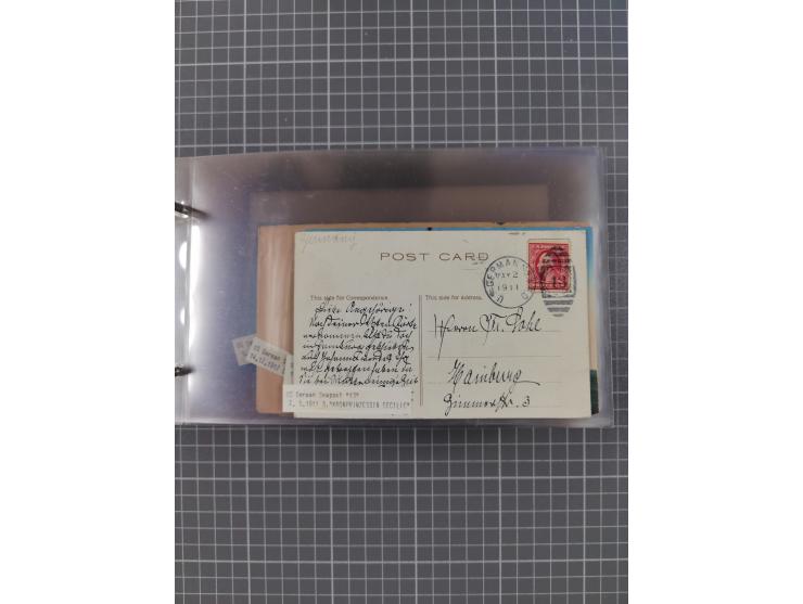 1892/1939, umfangreiche Sammlung “U.S. GERMAN SEA POST” mit ca. 400 Briefen, Karten und Ganzsachen, Schwerpunkt vor 1920 mit 