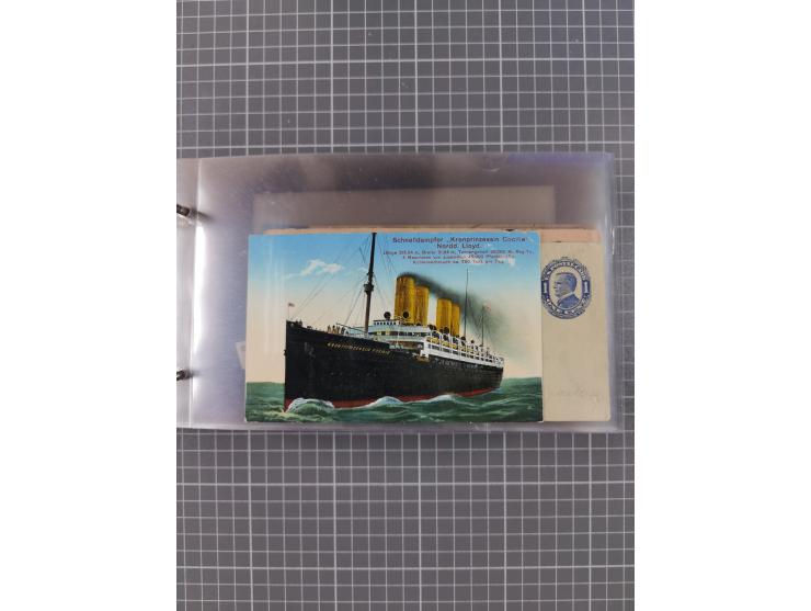 1892/1939, umfangreiche Sammlung “U.S. GERMAN SEA POST” mit ca. 400 Briefen, Karten und Ganzsachen, Schwerpunkt vor 1920 mit 