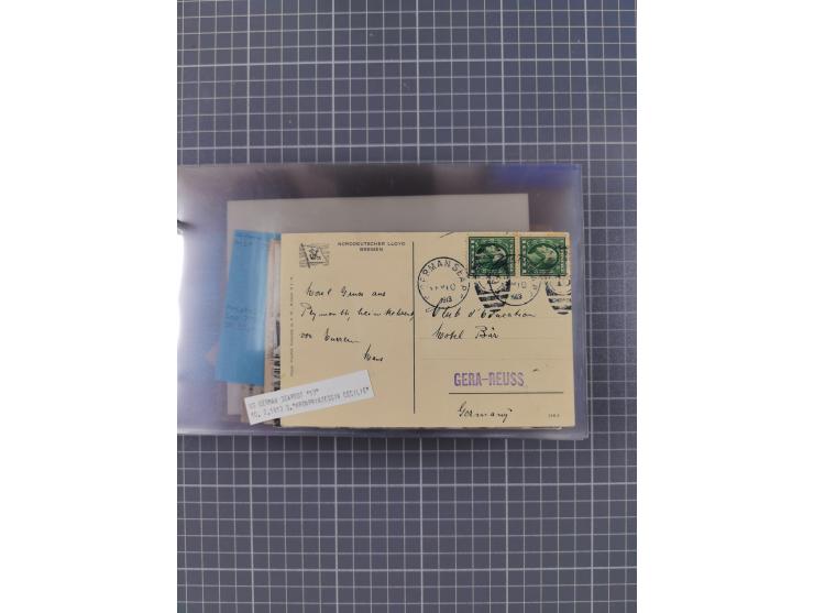 1892/1939, umfangreiche Sammlung “U.S. GERMAN SEA POST” mit ca. 400 Briefen, Karten und Ganzsachen, Schwerpunkt vor 1920 mit 