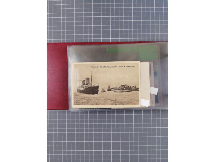 1892/1939, umfangreiche Sammlung “U.S. GERMAN SEA POST” mit ca. 400 Briefen, Karten und Ganzsachen, Schwerpunkt vor 1920 mit 