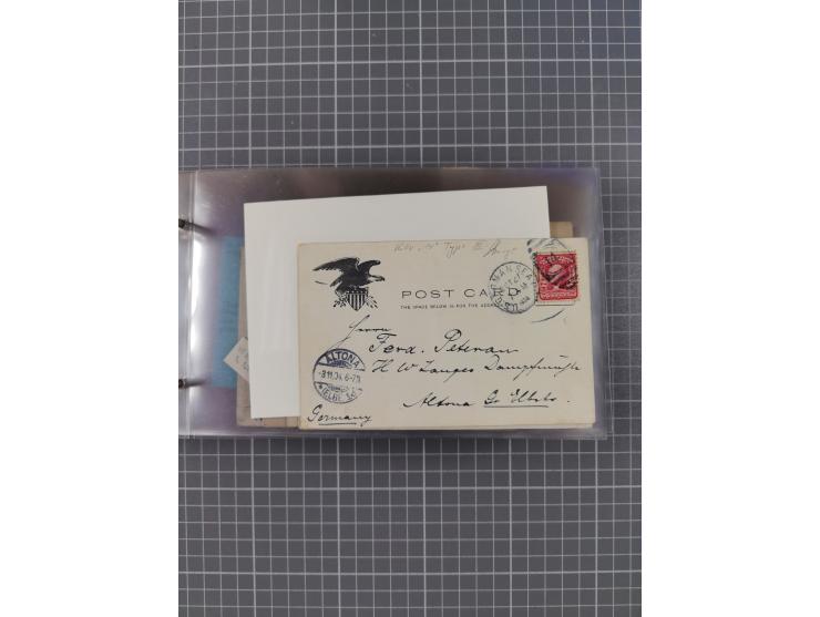 1892/1939, umfangreiche Sammlung “U.S. GERMAN SEA POST” mit ca. 400 Briefen, Karten und Ganzsachen, Schwerpunkt vor 1920 mit 