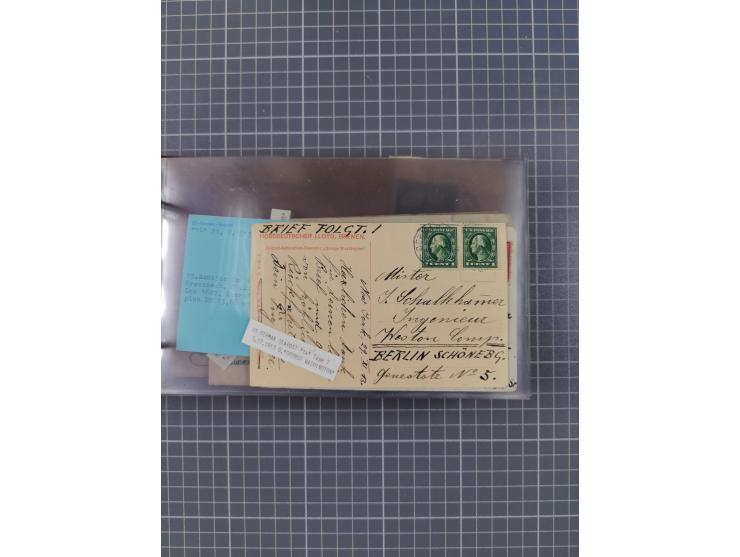 1892/1939, umfangreiche Sammlung “U.S. GERMAN SEA POST” mit ca. 400 Briefen, Karten und Ganzsachen, Schwerpunkt vor 1920 mit 
