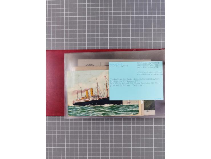 1892/1939, umfangreiche Sammlung “U.S. GERMAN SEA POST” mit ca. 400 Briefen, Karten und Ganzsachen, Schwerpunkt vor 1920 mit 