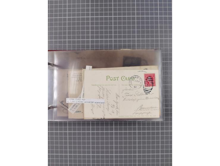 1892/1939, umfangreiche Sammlung “U.S. GERMAN SEA POST” mit ca. 400 Briefen, Karten und Ganzsachen, Schwerpunkt vor 1920 mit 