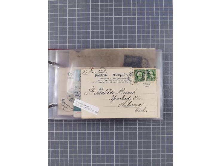 1892/1939, umfangreiche Sammlung “U.S. GERMAN SEA POST” mit ca. 400 Briefen, Karten und Ganzsachen, Schwerpunkt vor 1920 mit 