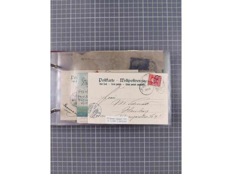 1892/1939, umfangreiche Sammlung “U.S. GERMAN SEA POST” mit ca. 400 Briefen, Karten und Ganzsachen, Schwerpunkt vor 1920 mit 