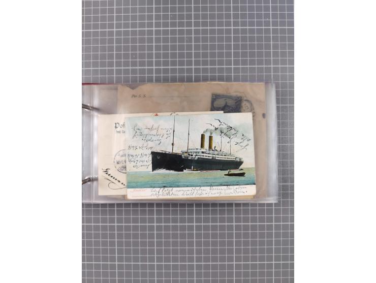 1892/1939, umfangreiche Sammlung “U.S. GERMAN SEA POST” mit ca. 400 Briefen, Karten und Ganzsachen, Schwerpunkt vor 1920 mit 