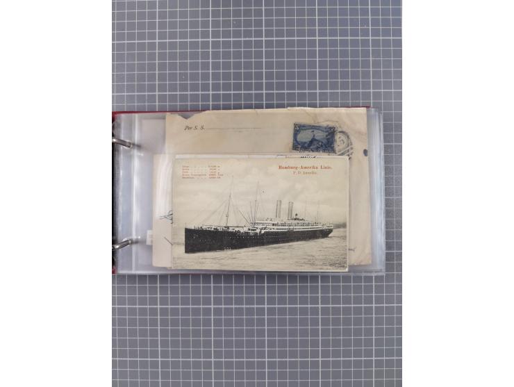 1892/1939, umfangreiche Sammlung “U.S. GERMAN SEA POST” mit ca. 400 Briefen, Karten und Ganzsachen, Schwerpunkt vor 1920 mit 