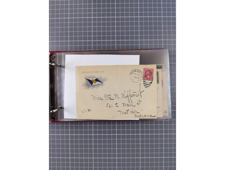 1892/1939, umfangreiche Sammlung “U.S. GERMAN SEA POST” mit ca. 400 Briefen, Karten und Ganzsachen, Schwerpunkt vor 1920 mit 