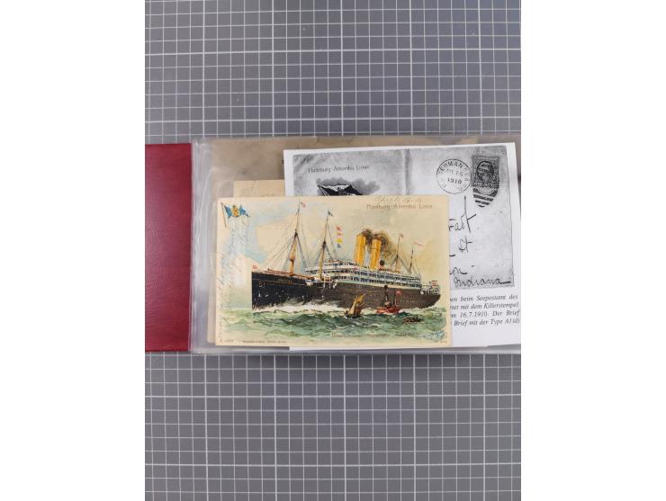 1892/1939, umfangreiche Sammlung “U.S. GERMAN SEA POST” mit ca. 400 Briefen, Karten und Ganzsachen, Schwerpunkt vor 1920 mit 