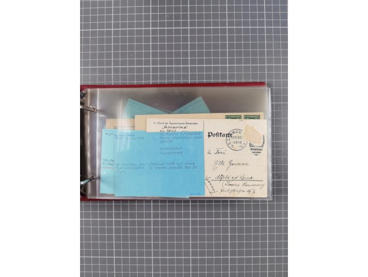 1892/1939, umfangreiche Sammlung “U.S. GERMAN SEA POST” mit ca. 400 Briefen, Karten und Ganzsachen, Schwerpunkt vor 1920 mit 