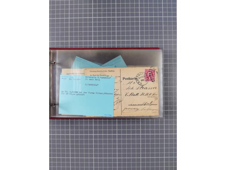 1892/1939, umfangreiche Sammlung “U.S. GERMAN SEA POST” mit ca. 400 Briefen, Karten und Ganzsachen, Schwerpunkt vor 1920 mit 