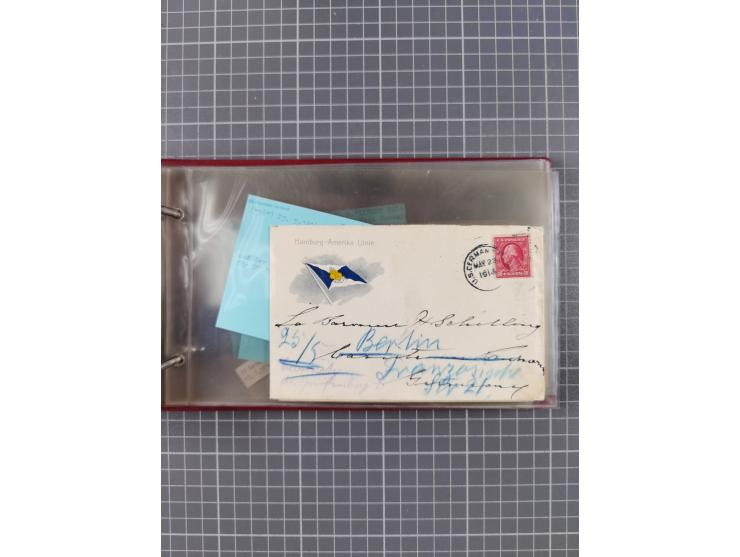 1892/1939, umfangreiche Sammlung “U.S. GERMAN SEA POST” mit ca. 400 Briefen, Karten und Ganzsachen, Schwerpunkt vor 1920 mit 