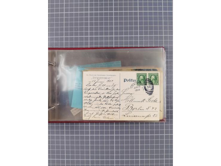 1892/1939, umfangreiche Sammlung “U.S. GERMAN SEA POST” mit ca. 400 Briefen, Karten und Ganzsachen, Schwerpunkt vor 1920 mit 