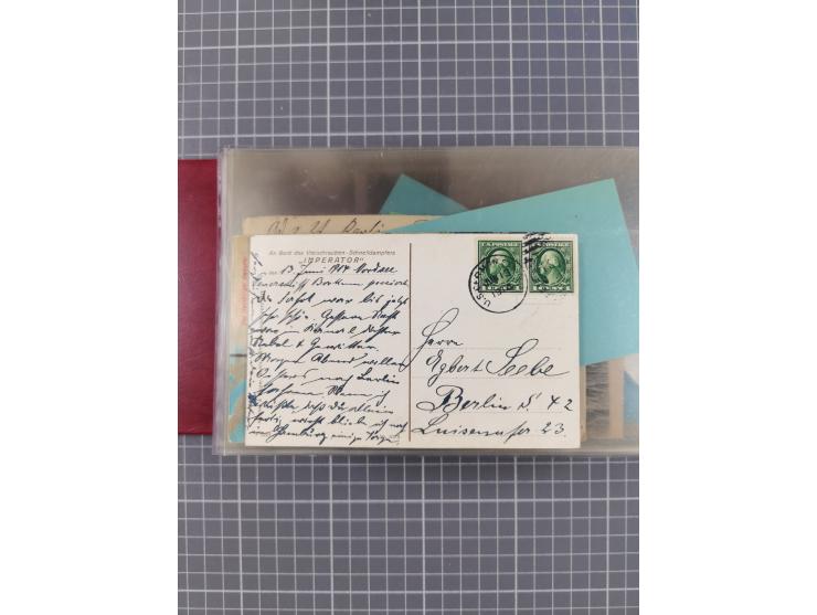 1892/1939, umfangreiche Sammlung “U.S. GERMAN SEA POST” mit ca. 400 Briefen, Karten und Ganzsachen, Schwerpunkt vor 1920 mit 