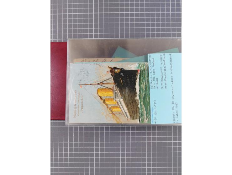 1892/1939, umfangreiche Sammlung “U.S. GERMAN SEA POST” mit ca. 400 Briefen, Karten und Ganzsachen, Schwerpunkt vor 1920 mit 