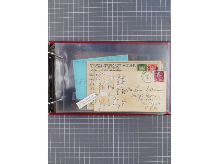 1892/1939, umfangreiche Sammlung “U.S. GERMAN SEA POST” mit ca. 400 Briefen, Karten und Ganzsachen, Schwerpunkt vor 1920 mit 