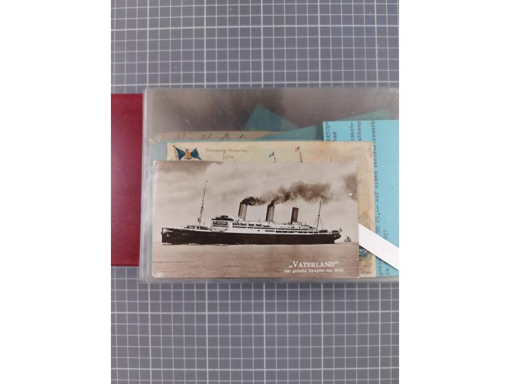 1892/1939, umfangreiche Sammlung “U.S. GERMAN SEA POST” mit ca. 400 Briefen, Karten und Ganzsachen, Schwerpunkt vor 1920 mit 