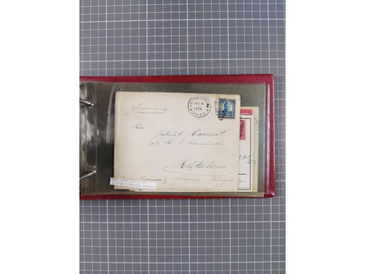 1892/1939, umfangreiche Sammlung “U.S. GERMAN SEA POST” mit ca. 400 Briefen, Karten und Ganzsachen, Schwerpunkt vor 1920 mit 