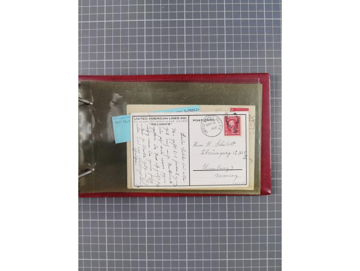 1892/1939, umfangreiche Sammlung “U.S. GERMAN SEA POST” mit ca. 400 Briefen, Karten und Ganzsachen, Schwerpunkt vor 1920 mit 