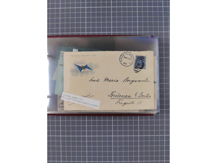 1892/1939, umfangreiche Sammlung “U.S. GERMAN SEA POST” mit ca. 400 Briefen, Karten und Ganzsachen, Schwerpunkt vor 1920 mit 