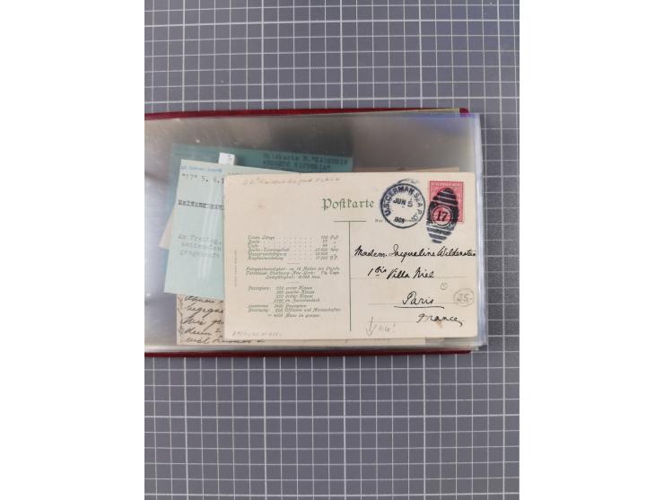 1892/1939, umfangreiche Sammlung “U.S. GERMAN SEA POST” mit ca. 400 Briefen, Karten und Ganzsachen, Schwerpunkt vor 1920 mit 