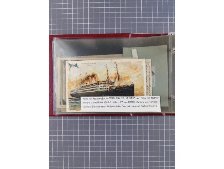 1892/1939, umfangreiche Sammlung “U.S. GERMAN SEA POST” mit ca. 400 Briefen, Karten und Ganzsachen, Schwerpunkt vor 1920 mit 