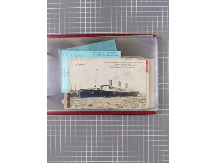 1892/1939, umfangreiche Sammlung “U.S. GERMAN SEA POST” mit ca. 400 Briefen, Karten und Ganzsachen, Schwerpunkt vor 1920 mit 