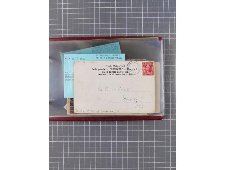 1892/1939, umfangreiche Sammlung “U.S. GERMAN SEA POST” mit ca. 400 Briefen, Karten und Ganzsachen, Schwerpunkt vor 1920 mit 