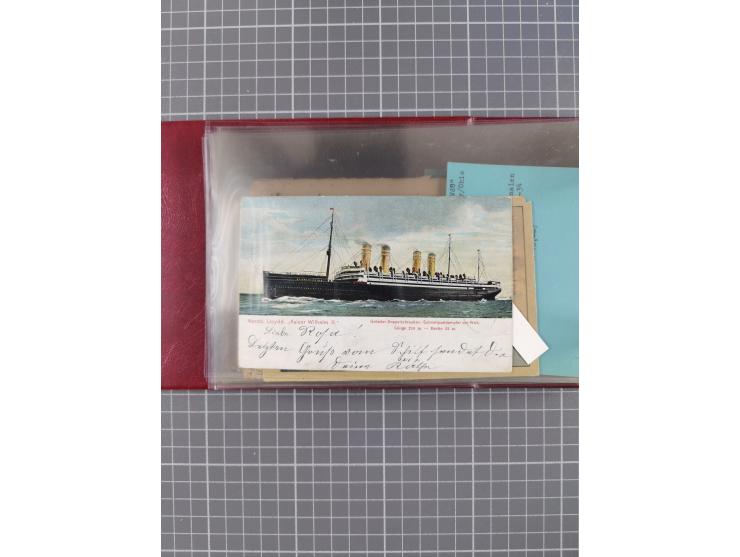 1892/1939, umfangreiche Sammlung “U.S. GERMAN SEA POST” mit ca. 400 Briefen, Karten und Ganzsachen, Schwerpunkt vor 1920 mit 