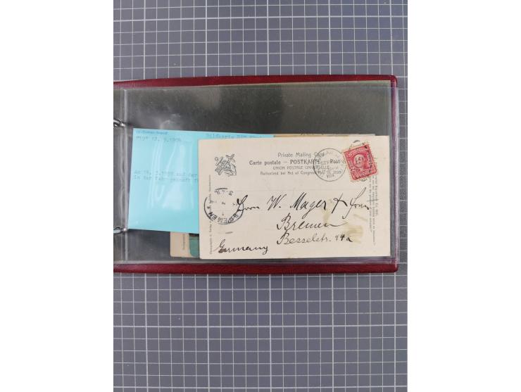 1892/1939, umfangreiche Sammlung “U.S. GERMAN SEA POST” mit ca. 400 Briefen, Karten und Ganzsachen, Schwerpunkt vor 1920 mit 