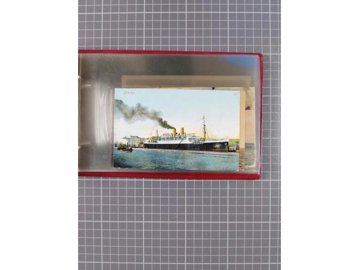 1914/37, Sammlung Flaggenstempel “DASP HAMBURG-NEW YORK” mit 50 Briefen, Karten und GSK, dabei drei R-Briefe und frühe Flagge