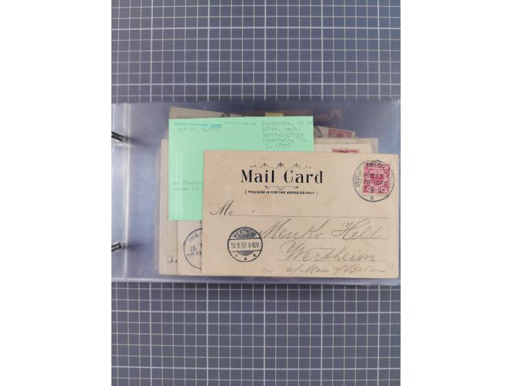 1892/1913, Sammlung “DASP HAMBURG-NEW YORK a-e” mit ca. 60 Briefen, Karten und GSK, dabei u.a. R-GSK an Dahlmann und einige B