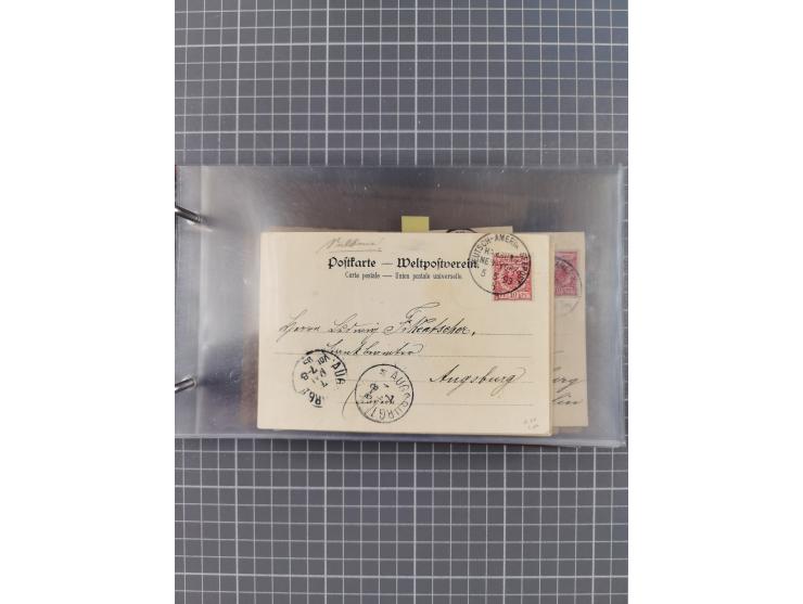 1892/1913, Sammlung “DASP HAMBURG-NEW YORK a-e” mit ca. 60 Briefen, Karten und GSK, dabei u.a. R-GSK an Dahlmann und einige B