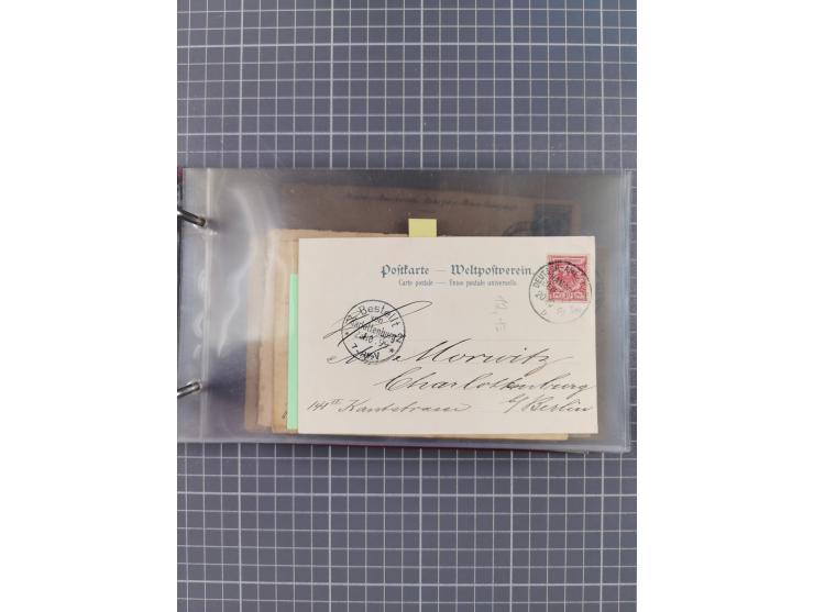 1892/1913, Sammlung “DASP HAMBURG-NEW YORK a-e” mit ca. 60 Briefen, Karten und GSK, dabei u.a. R-GSK an Dahlmann und einige B