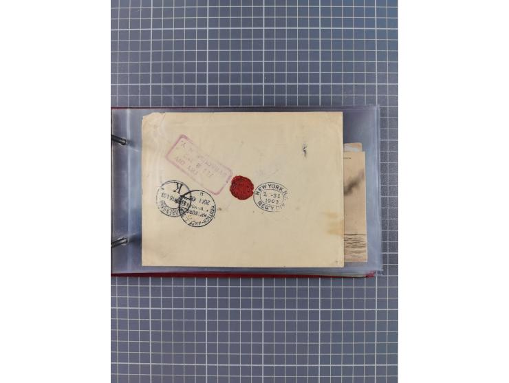 1892/1913, Sammlung “DASP HAMBURG-NEW YORK a-e” mit ca. 60 Briefen, Karten und GSK, dabei u.a. R-GSK an Dahlmann und einige B