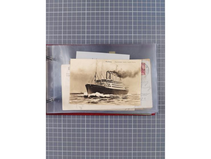 1892/1913, Sammlung “DASP HAMBURG-NEW YORK a-e” mit ca. 60 Briefen, Karten und GSK, dabei u.a. R-GSK an Dahlmann und einige B