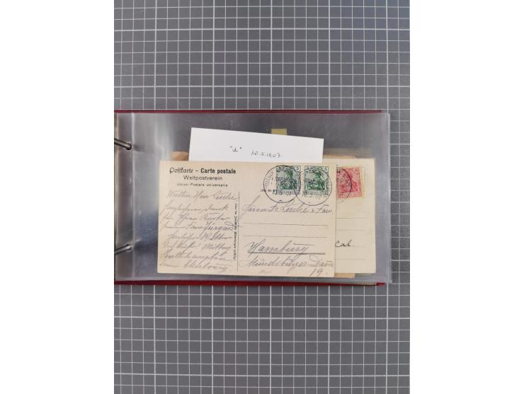 1892/1913, Sammlung “DASP HAMBURG-NEW YORK a-e” mit ca. 60 Briefen, Karten und GSK, dabei u.a. R-GSK an Dahlmann und einige B