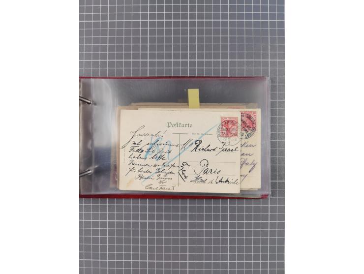 1892/1913, Sammlung “DASP HAMBURG-NEW YORK a-e” mit ca. 60 Briefen, Karten und GSK, dabei u.a. R-GSK an Dahlmann und einige B