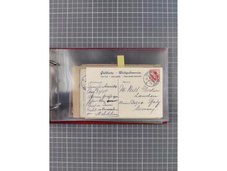 1892/1913, Sammlung “DASP HAMBURG-NEW YORK a-e” mit ca. 60 Briefen, Karten und GSK, dabei u.a. R-GSK an Dahlmann und einige B