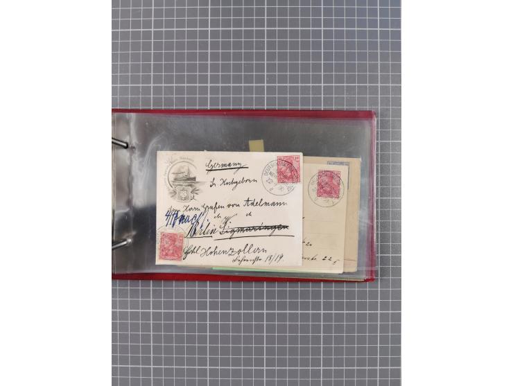 1892/1913, Sammlung “DASP HAMBURG-NEW YORK a-e” mit ca. 60 Briefen, Karten und GSK, dabei u.a. R-GSK an Dahlmann und einige B