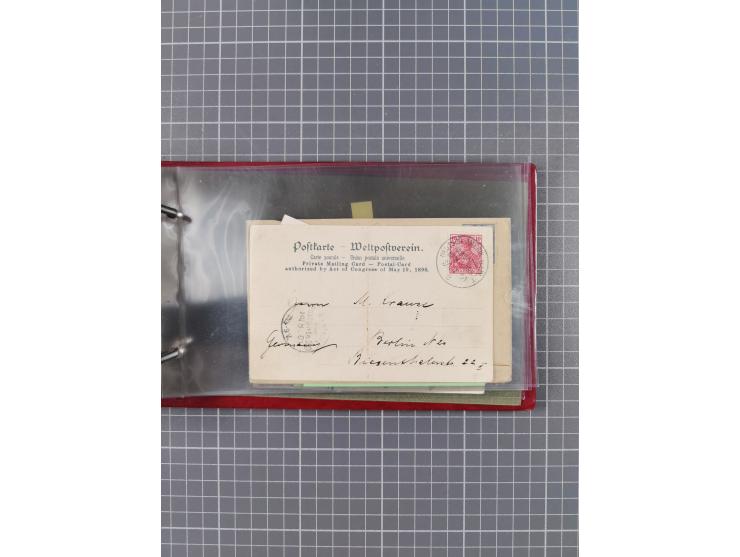 1892/1913, Sammlung “DASP HAMBURG-NEW YORK a-e” mit ca. 60 Briefen, Karten und GSK, dabei u.a. R-GSK an Dahlmann und einige B