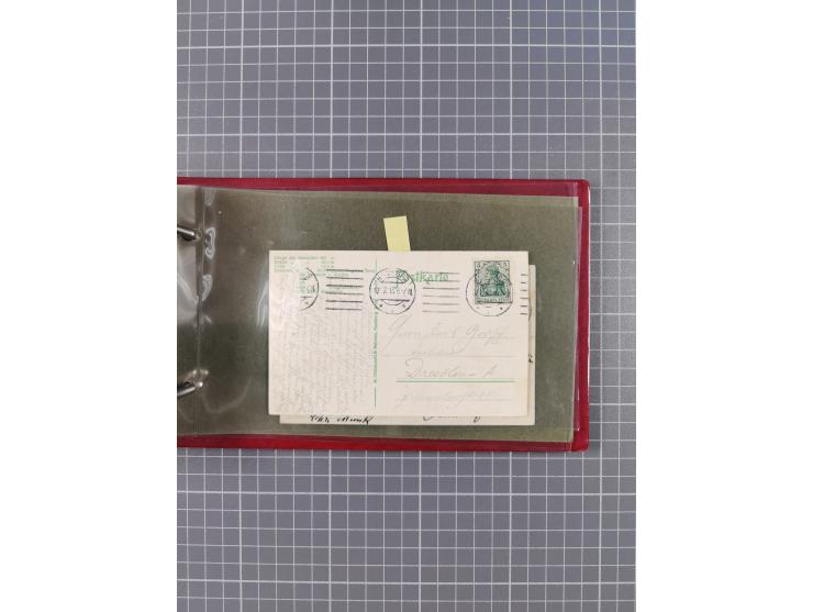 1892/1913, Sammlung “DASP HAMBURG-NEW YORK a-e” mit ca. 60 Briefen, Karten und GSK, dabei u.a. R-GSK an Dahlmann und einige B