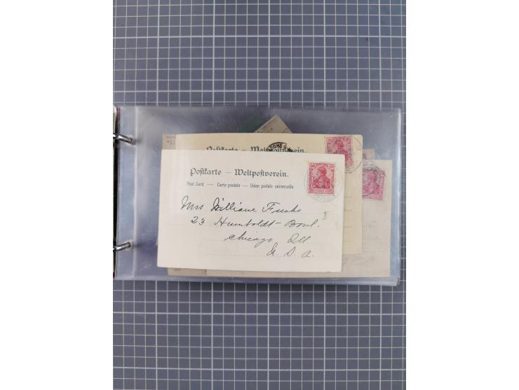 1891/1931, Sammlung “DASP LINIE HAMBURG-NEW YORK I-XXII” mit ca. 160 Briefen, Karten und GSK, dabei u.a. drei Bedarfsbelege a
