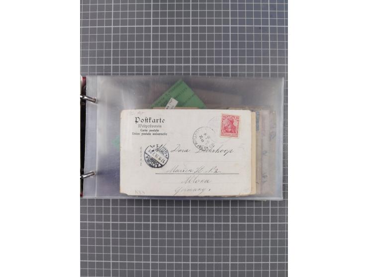 1891/1931, Sammlung “DASP LINIE HAMBURG-NEW YORK I-XXII” mit ca. 160 Briefen, Karten und GSK, dabei u.a. drei Bedarfsbelege a