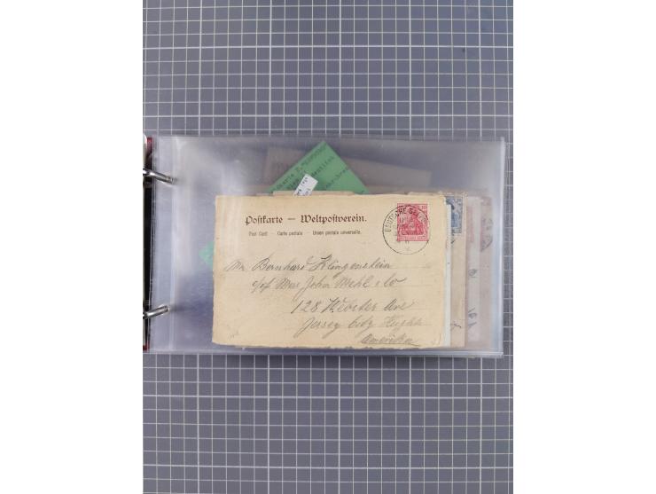 1891/1931, Sammlung “DASP LINIE HAMBURG-NEW YORK I-XXII” mit ca. 160 Briefen, Karten und GSK, dabei u.a. drei Bedarfsbelege a