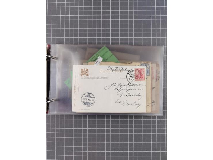 1891/1931, Sammlung “DASP LINIE HAMBURG-NEW YORK I-XXII” mit ca. 160 Briefen, Karten und GSK, dabei u.a. drei Bedarfsbelege a