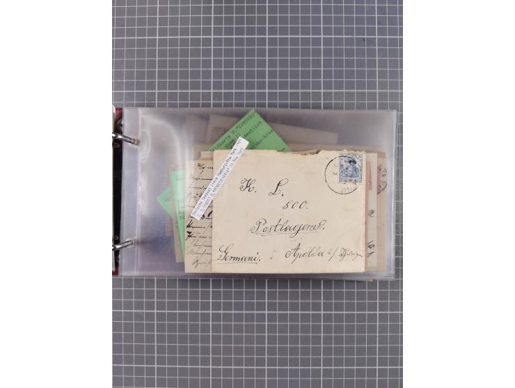 1891/1931, Sammlung “DASP LINIE HAMBURG-NEW YORK I-XXII” mit ca. 160 Briefen, Karten und GSK, dabei u.a. drei Bedarfsbelege a