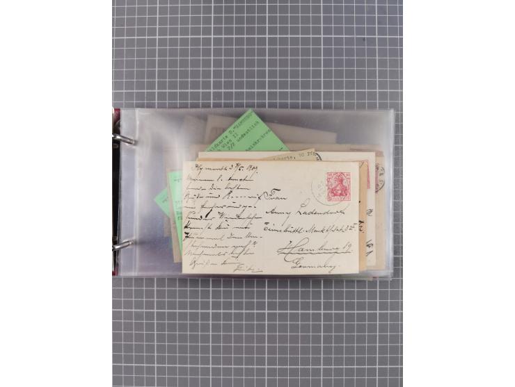 1891/1931, Sammlung “DASP LINIE HAMBURG-NEW YORK I-XXII” mit ca. 160 Briefen, Karten und GSK, dabei u.a. drei Bedarfsbelege a