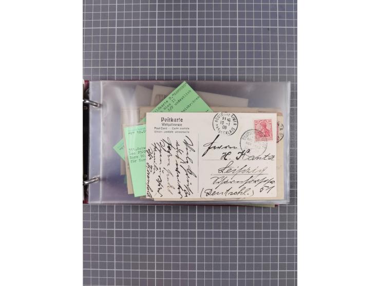 1891/1931, Sammlung “DASP LINIE HAMBURG-NEW YORK I-XXII” mit ca. 160 Briefen, Karten und GSK, dabei u.a. drei Bedarfsbelege a